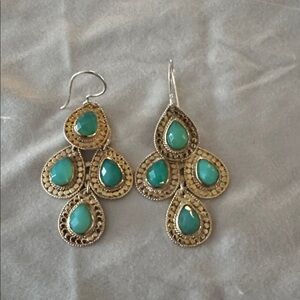 Anna Beck Elegant Green Teardrop Earrings